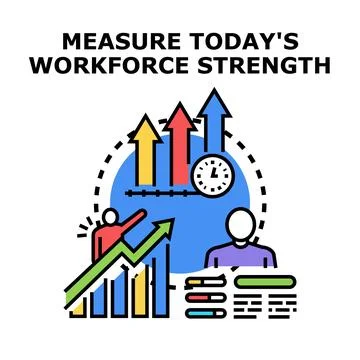 Measuring workforce strength, productivity and growth Stock Illustration