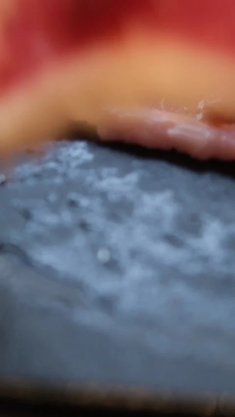 Meat and falling salt with spices. salting spice red hot chilli pepper mexican Stock Footage 316384464