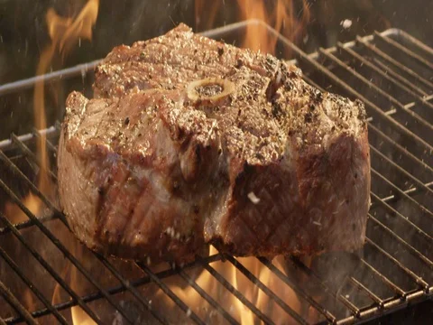 Meat and fire 6 Stock Footage 83859470