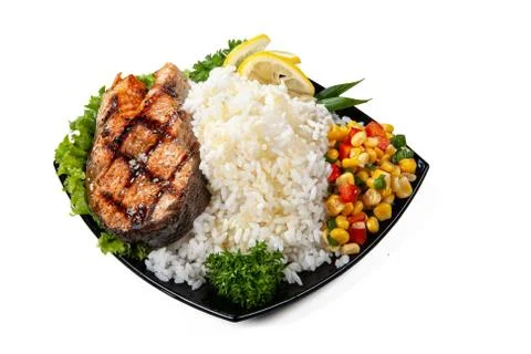 Meat And Greenery Stock Photos