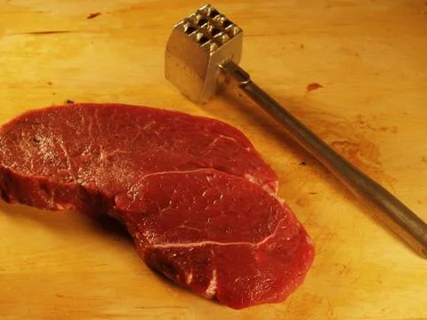 Meat and hammer Stock Photos