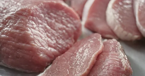 Meat and meat steaks Stock Footage 56678862