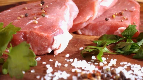 Meat and spices Stock Footage 128274826