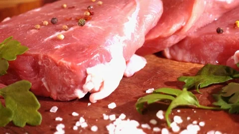 Meat and spices Stock Footage 131144606