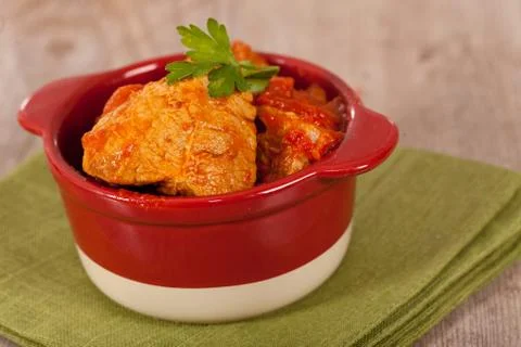 Meat and tomato Stock Photos