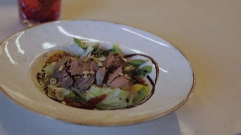 Meat and vegetable samalat Stock Footage 300028165