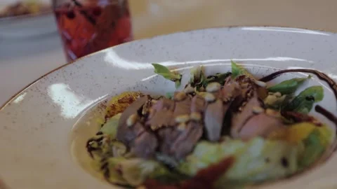 Meat and vegetable samalat Stock Footage 300028166