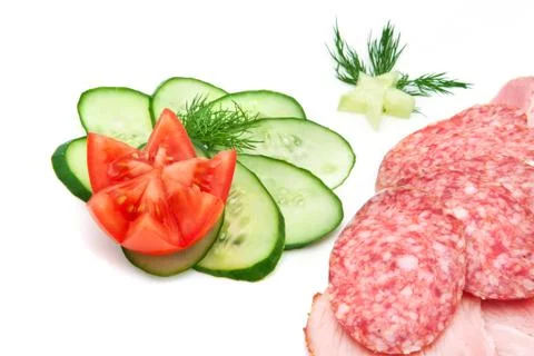 Meat and vegetables Stock-Fotos