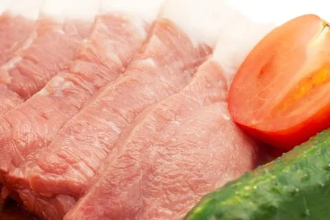 Meat and vegetables Stock Photos