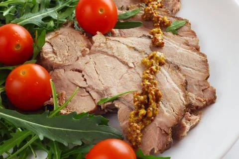 Meat and vegetables Stock Photos
