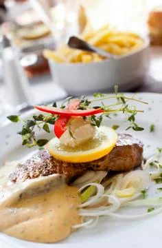 Meat and vegetables Stock Photos