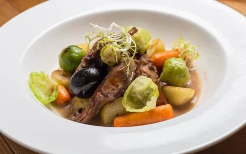 Meat and vegetables Stock Photos