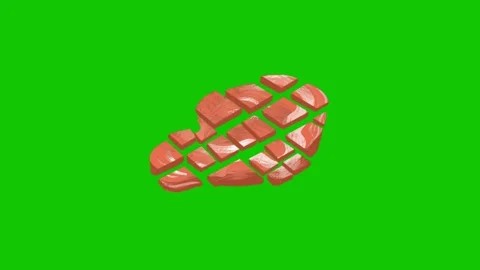 Meat Animation Motion Graphics Loop 스톡 동영상 341541760