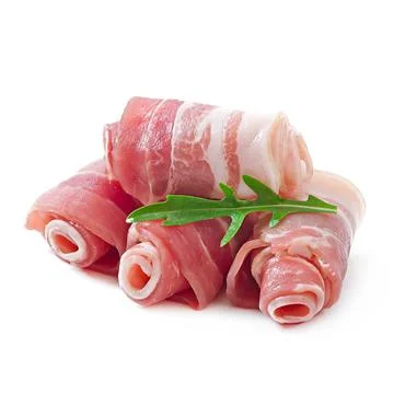 Meat appetizer on a plate on background Stock Photos