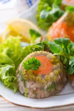 Meat aspic Stock Photos