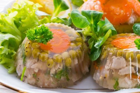 Meat aspic Foto stock