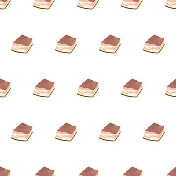 Meat bacon seamless pattern. Stock Illustration