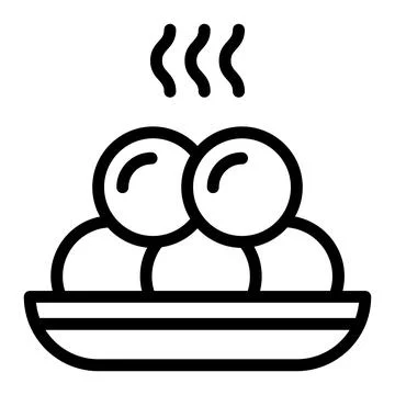 Meat ball Vector Icon Design Illustration Stock Illustration
