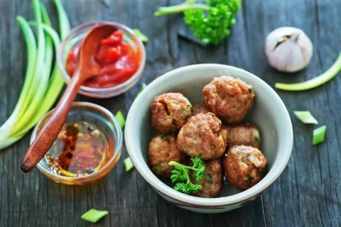 Meat balls Stock Photos