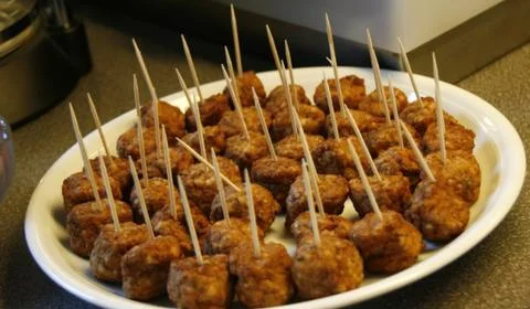 Meat balls to your table. Stock Photos