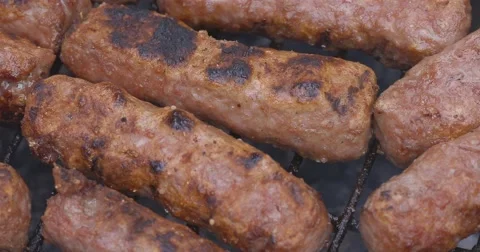 Meat on barbecue close up macro shot Video stock 62819865