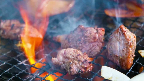 Meat barbecue Stock Footage 130382124