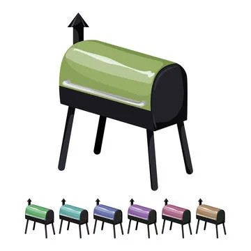 Meat barbecue grill cartoon vector graphic Stock Illustration
