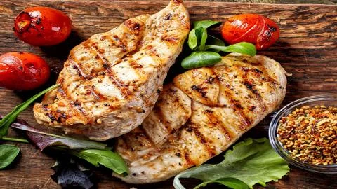 Meat on the barbecue Stock Photos