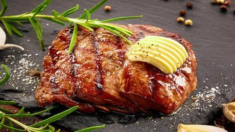 Meat on the barbecue Stock Photos