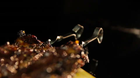 Meat barbecue skewer2 Stock Footage 68030791
