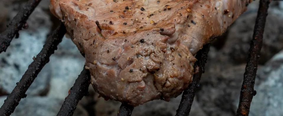 Meat on the Barbeque Stock Photos