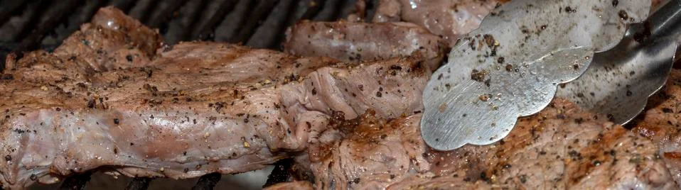 Meat on the Barbeque Stock Photos