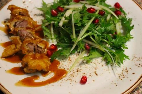 Meat in batter Stock Photos