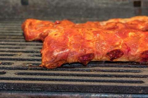 Meat on bbq Stock Photos