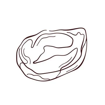 Meat beef steak logo in line art style. Perfect for butcher shop, food packaging Stock Illustration