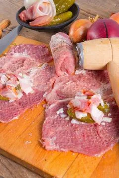Meat beefs olive Stock Photos