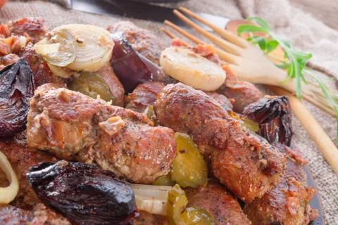 Meat beefs olive Stock Photos