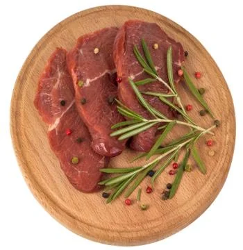 The meat on the Board Stock Photos