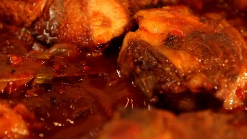 Meat boils Stock Footage 91215452