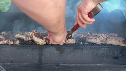 Meat On The Bone Grill Stock Footage 160110125