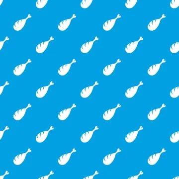 Meat on the bone pattern seamless blue Illustrazione stock