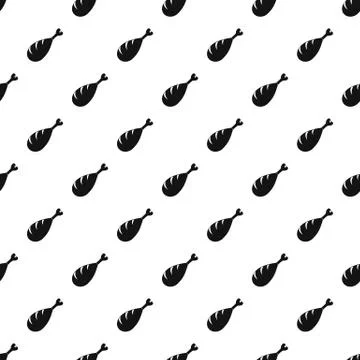 Meat on the bone pattern vector Illustrazione stock