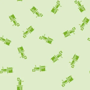 Meat bone saw glyph vector seamless pattern Illustrazione stock