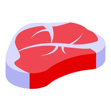 Meat for borsch icon isometric vector. Bacon cook Stock Illustration