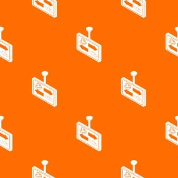 Meat bread sector direction pattern vector orange Stock Illustration