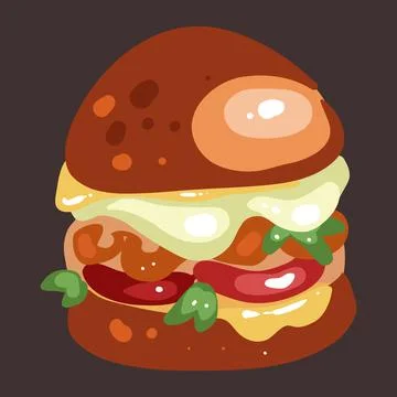 Meat burger Stock Illustration