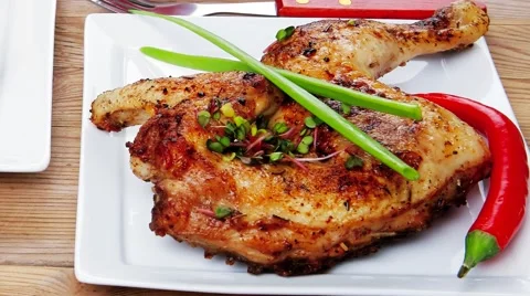 Meat : chicken quarters 스톡 동영상 46341843