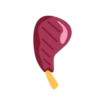 Meat chop with grill marks vector icon design Stock-Illustration