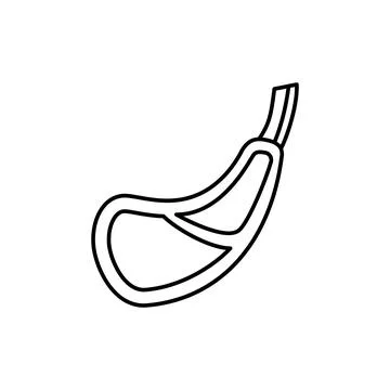 Meat, chop icon. Simple line, outline vector batcher icons for ui and ux Stock-Illustration