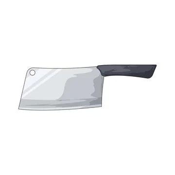 Meat cleaver illustration Stock Illustration